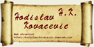 Hodislav Kovačević vizit kartica